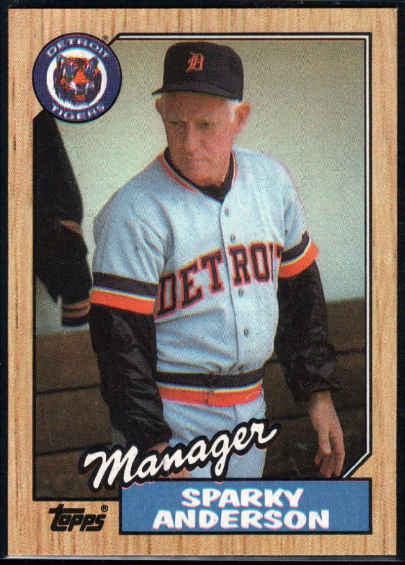 1987 Topps #218 Sparky Anderson Tigers MG Image 1