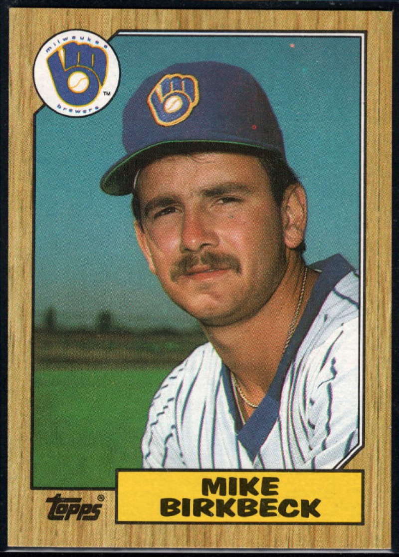 1987 Topps #229 Mike Birkbeck RC Rookie Brewers Image 1