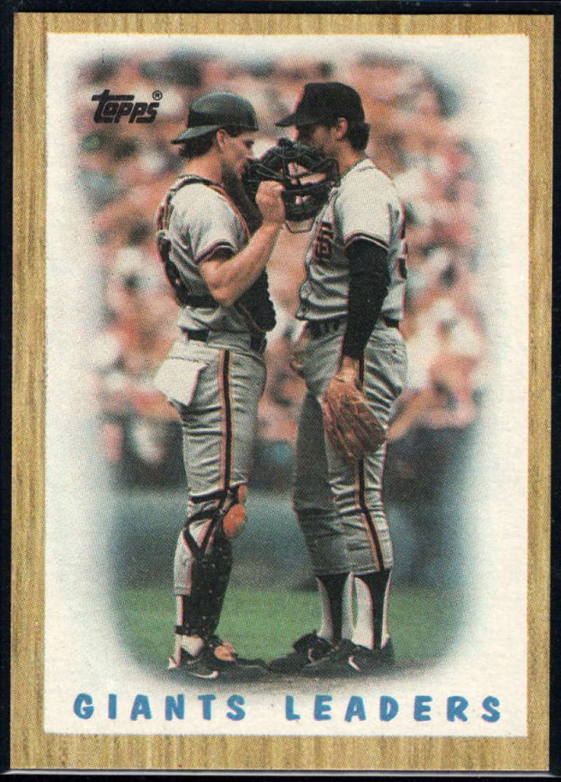 1987 Topps #231 Bob Brenly/Jim Gott Giants Giants Team Image 1