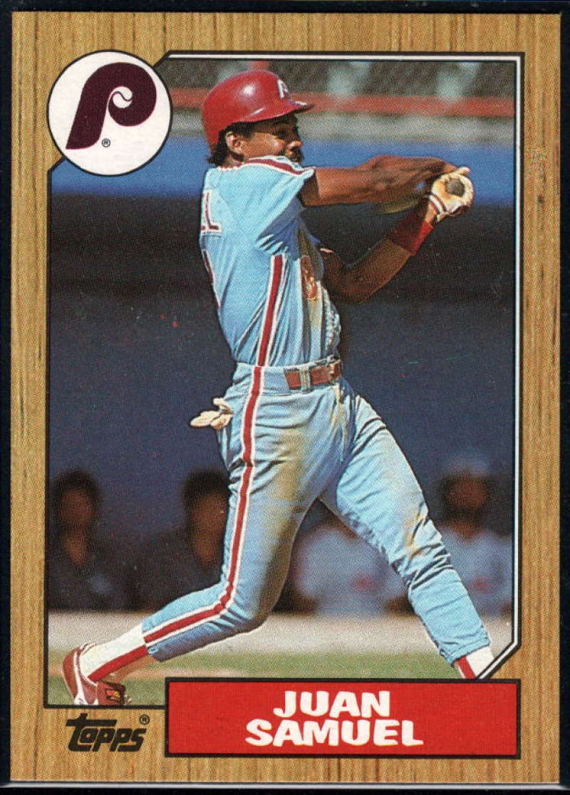 1987 Topps #255 Juan Samuel Phillies Image 1