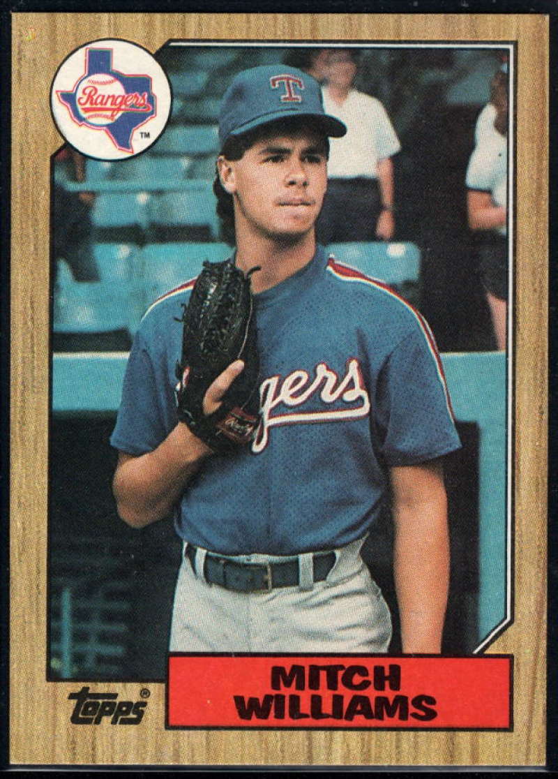 1987 Topps #291 Mitch Williams RC Rookie Rangers Image 1