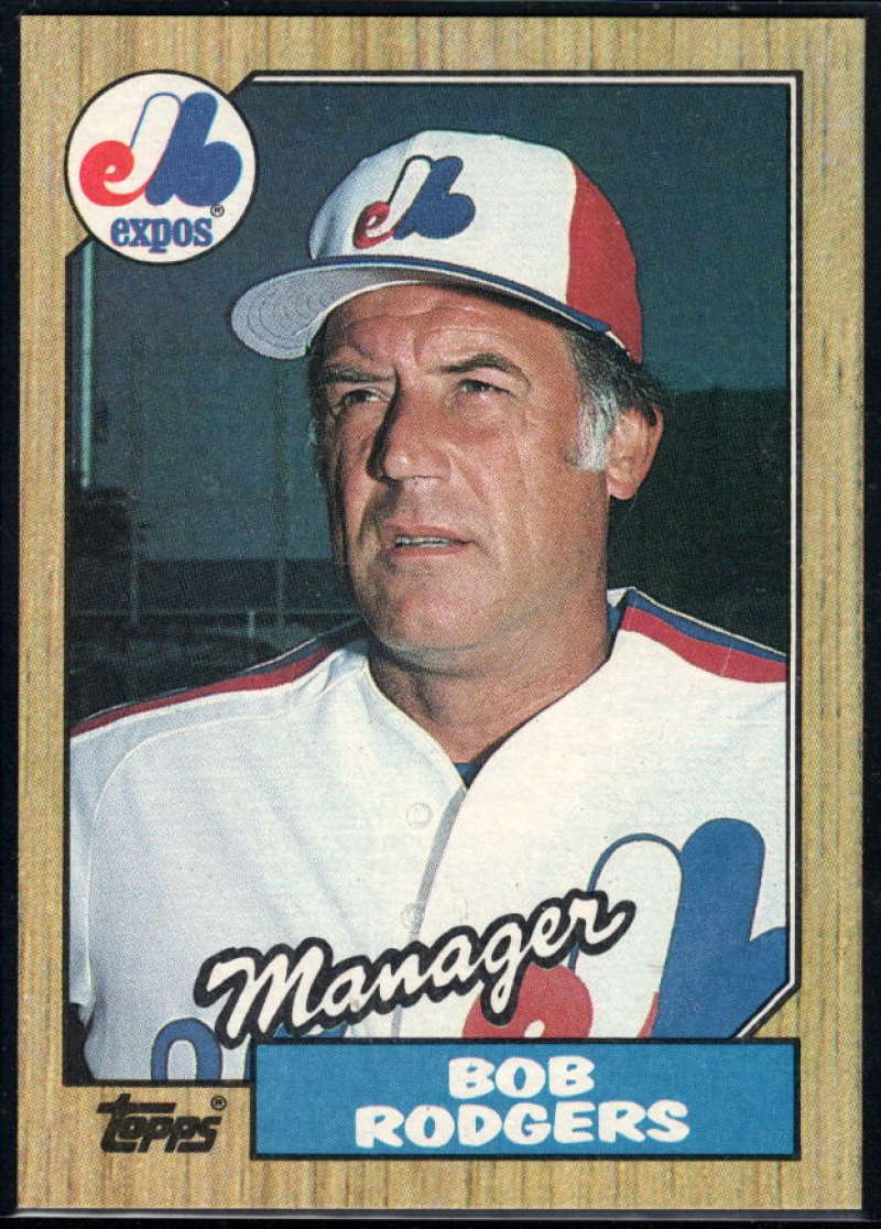 1987 Topps #293 Bob Rodgers Expos MG Image 1
