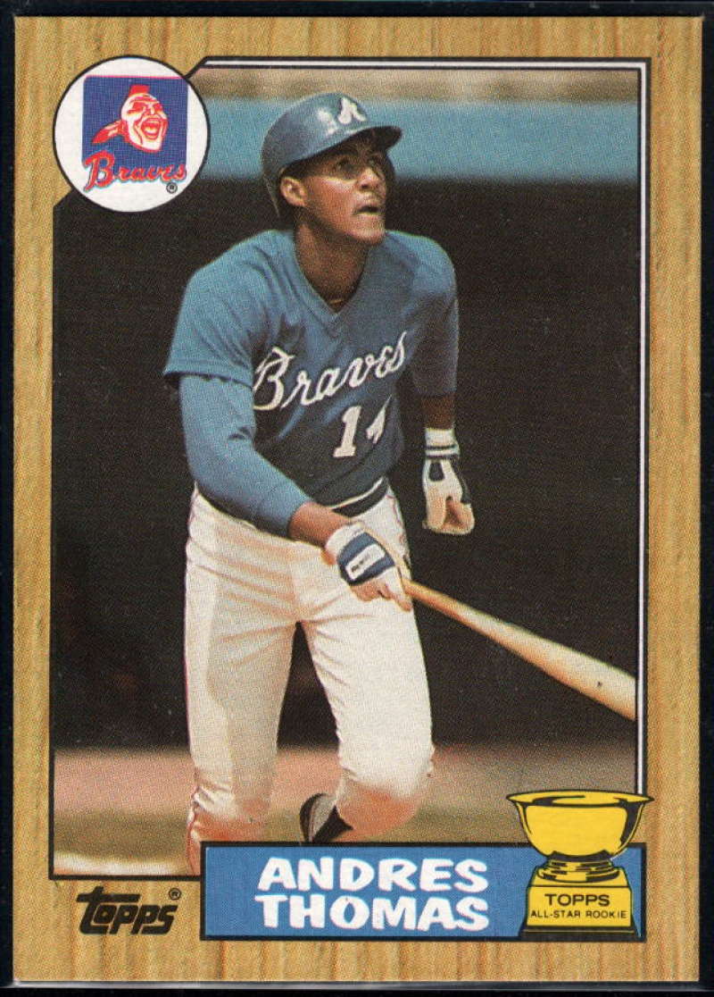1987 Topps #296 Andres Thomas Braves Image 1
