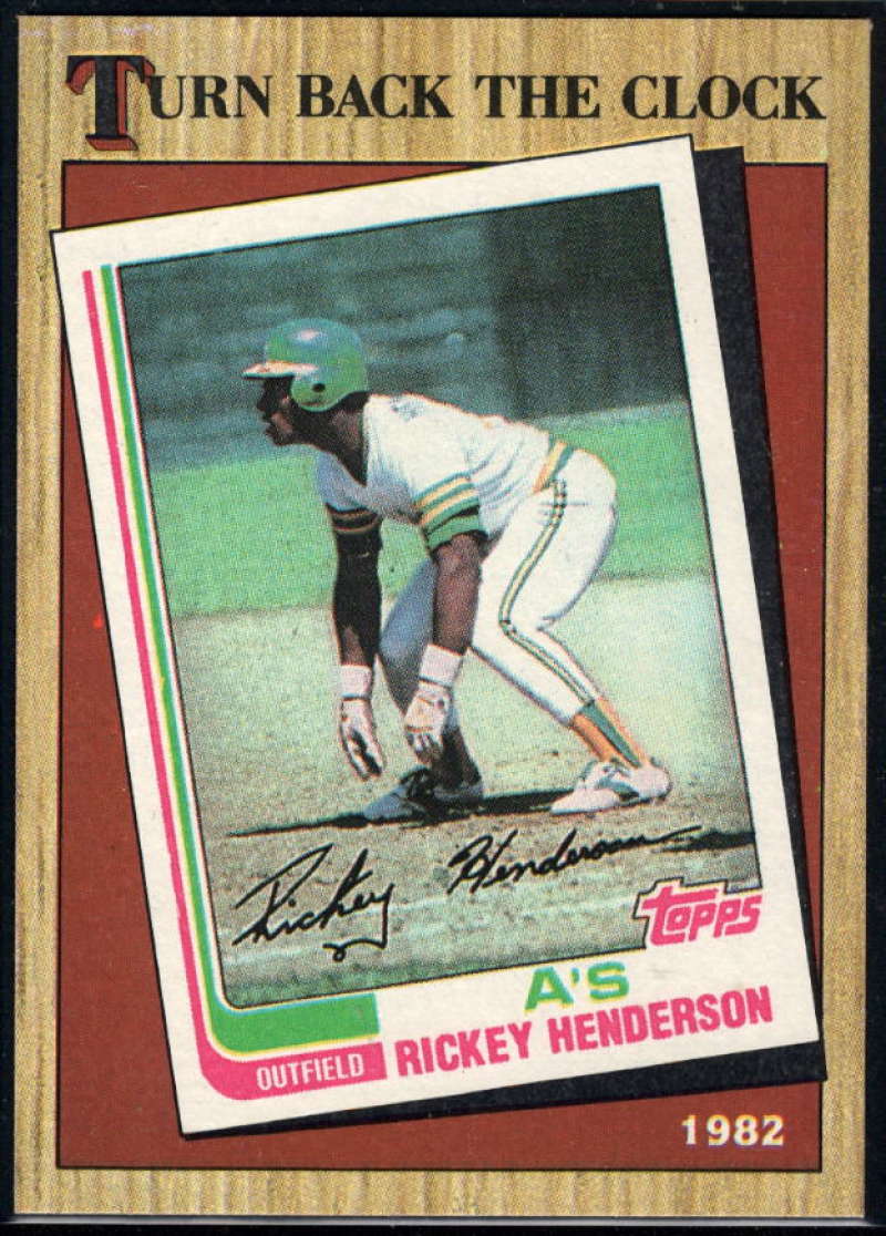 1987 Topps #311 Rickey Henderson Athletics TBC Image 1