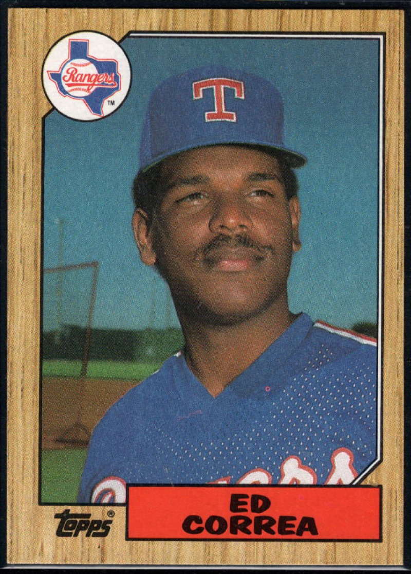 1987 Topps #334 Ed Correa RC Rookie Rangers Image 1