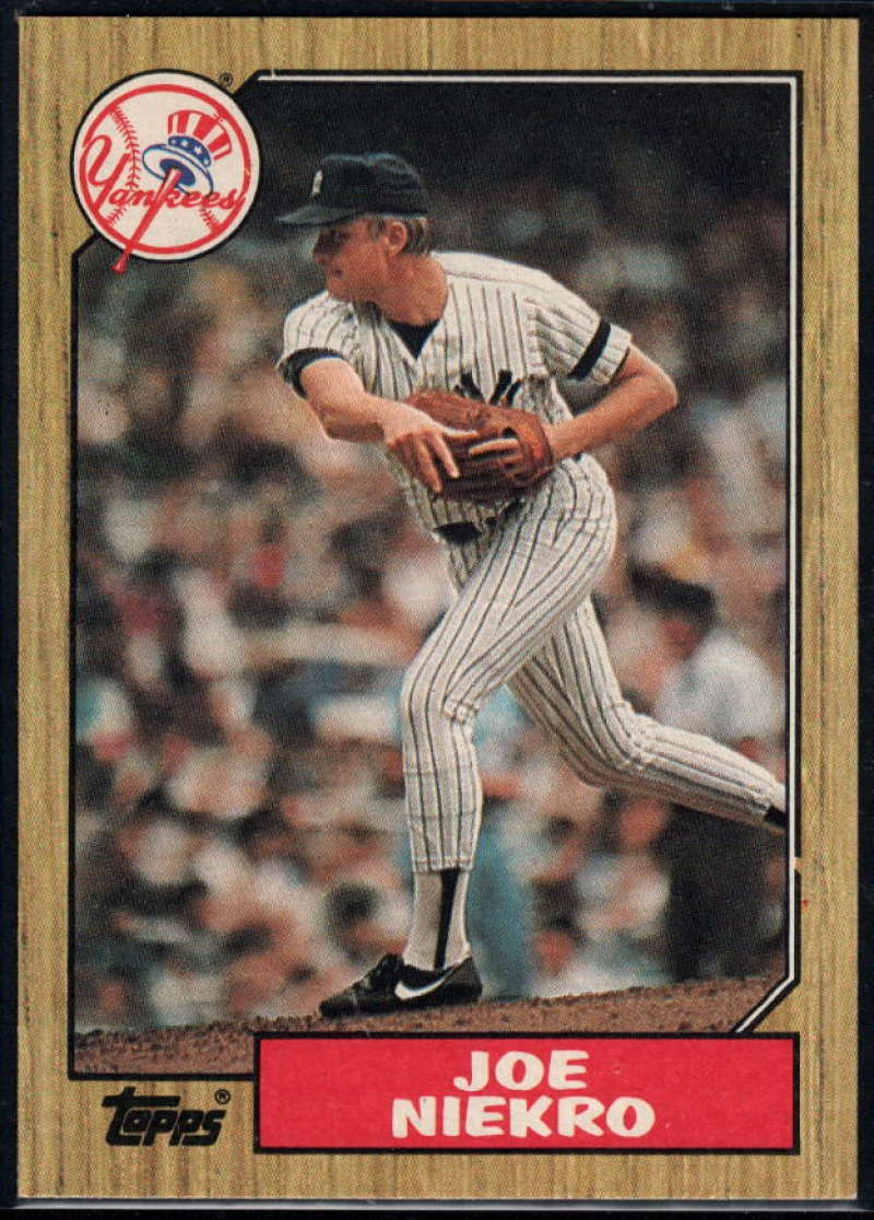 1987 Topps #344a Joe Niekro Yankees Image 1