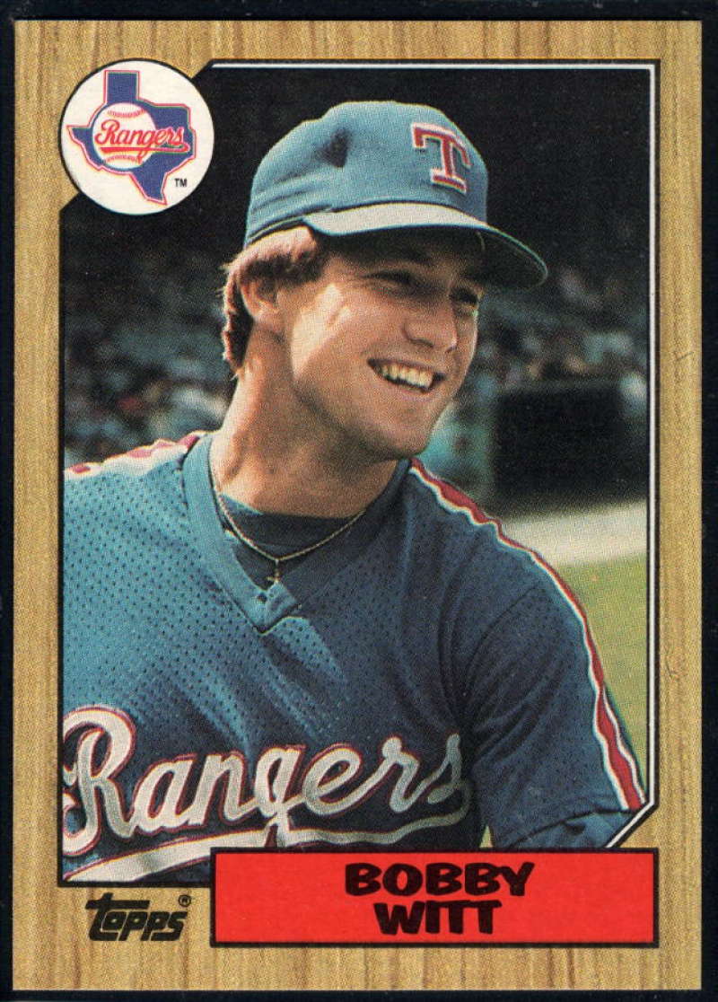 1987 Topps #415 Bobby Witt RC Rookie Rangers Image 1