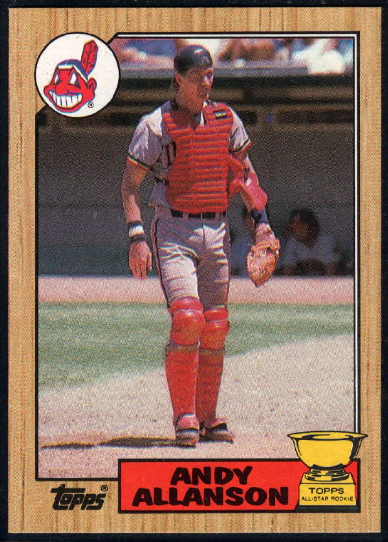 1987 Topps #436 Andy Allanson RC Rookie Indians Image 1