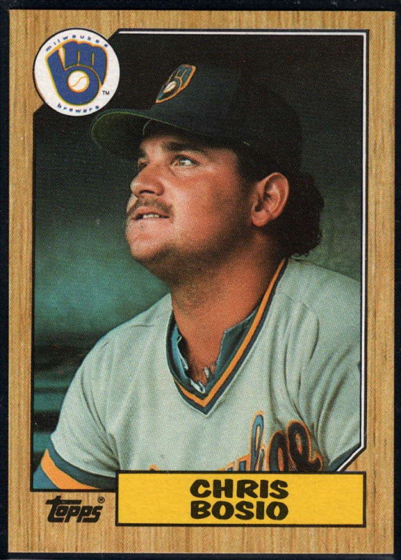 1987 Topps #448 Chris Bosio RC Rookie Brewers Image 1