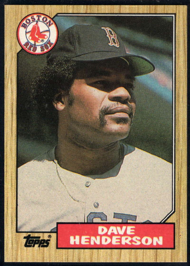 1987 Topps #452 Dave Henderson Red Sox Image 1
