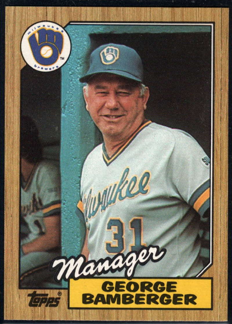 1987 Topps #468 George Bamberger Brewers MG Image 1