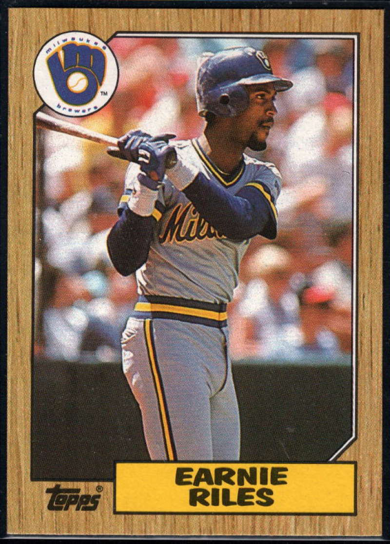 1987 Topps #523 Ernest Riles Brewers Image 1