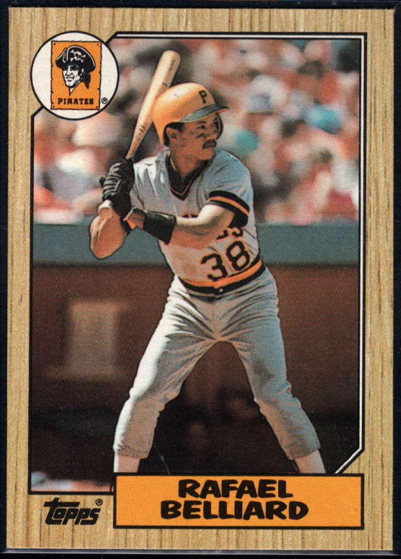 1987 Topps #541 Rafael Belliard RC Rookie Pirates Image 1