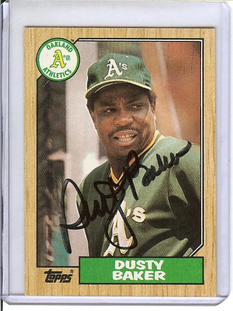 1987 Topps #565 Dusty Baker Athletics Image 1