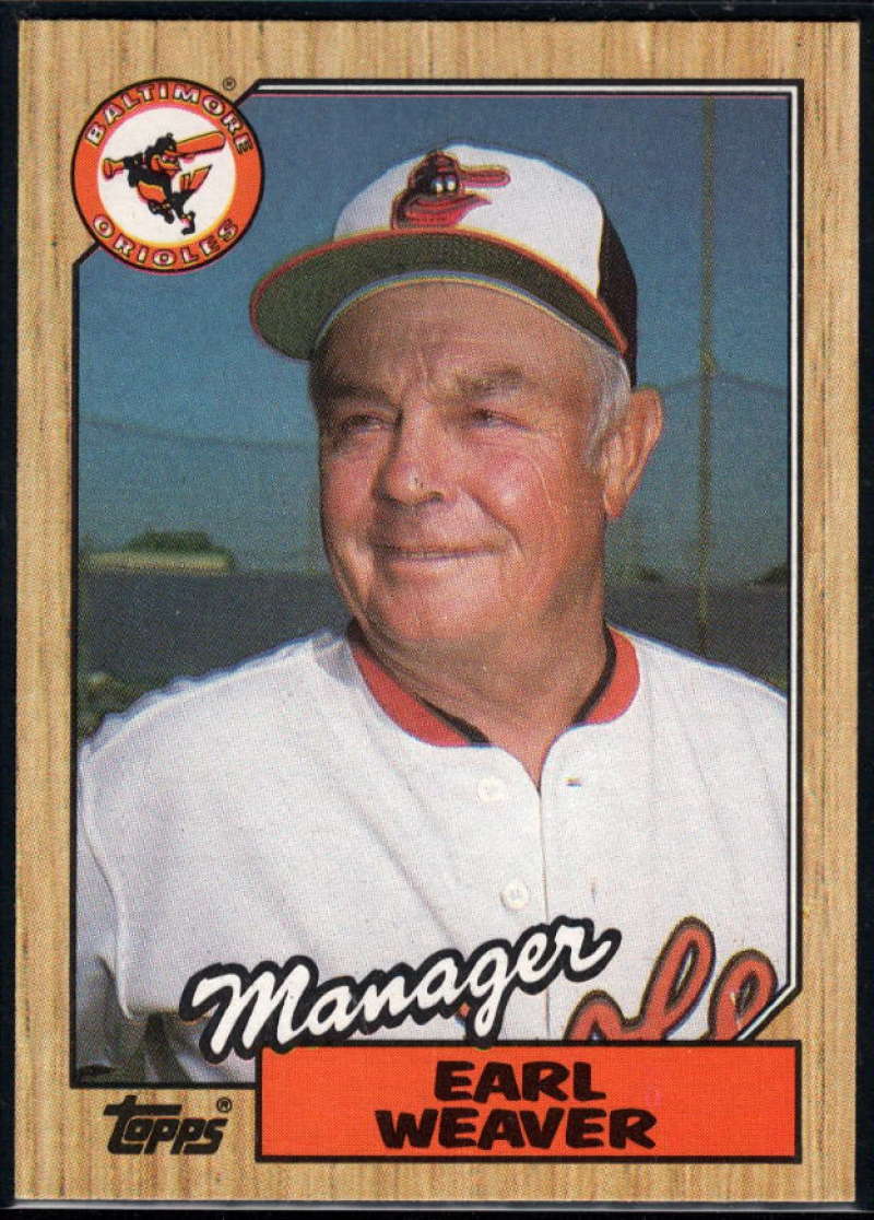 1987 Topps #568 Earl Weaver Orioles MG Image 1