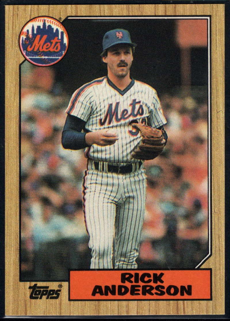 1987 Topps #594 Rick Anderson RC Rookie Mets Image 1