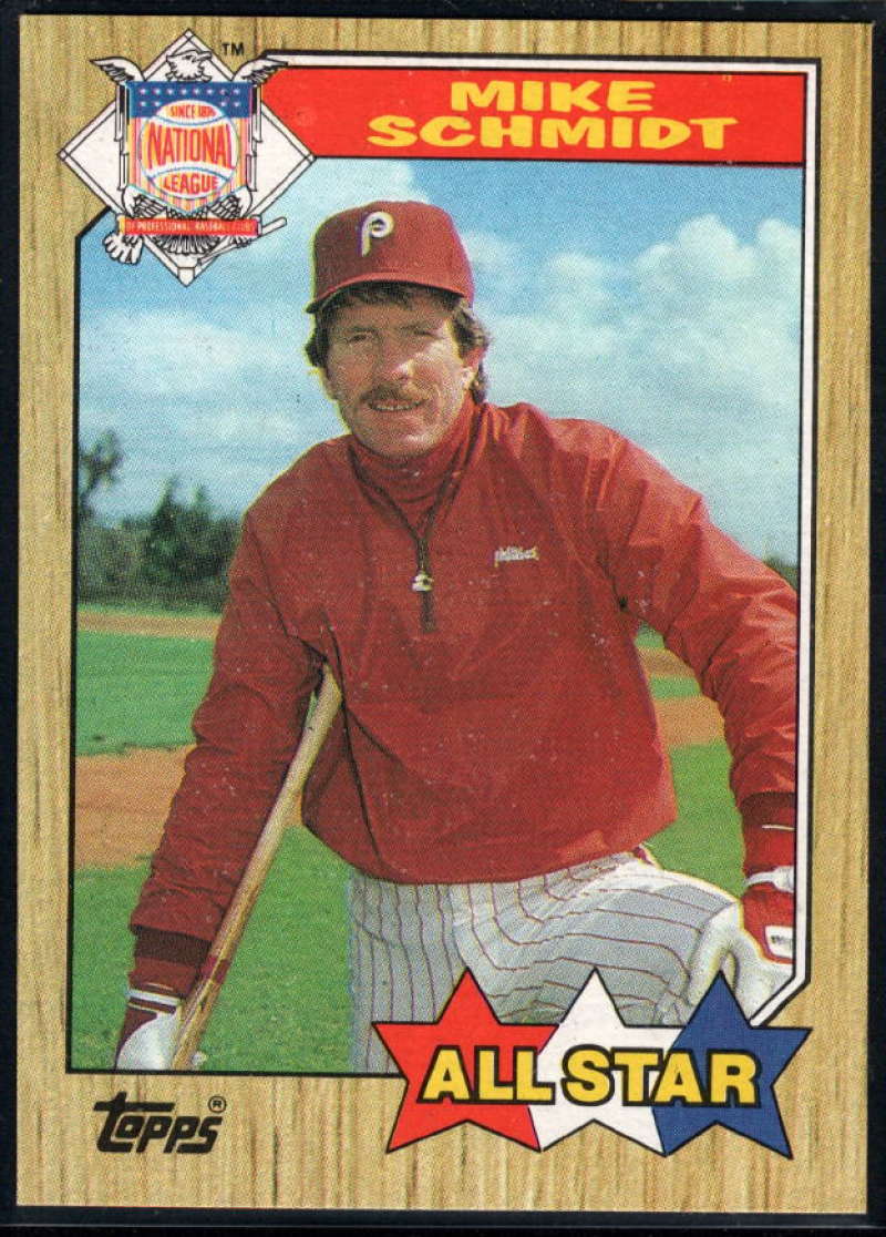 1987 Topps #597 Mike Schmidt Phillies AS Image 1