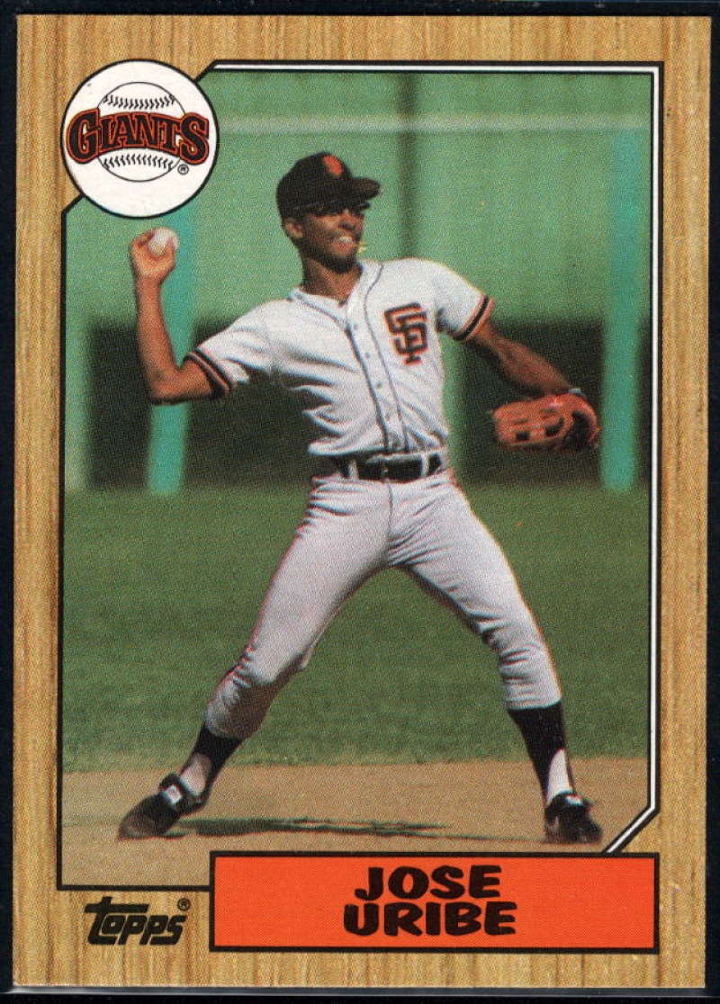 1987 Topps #633 Jose Uribe Giants Image 1