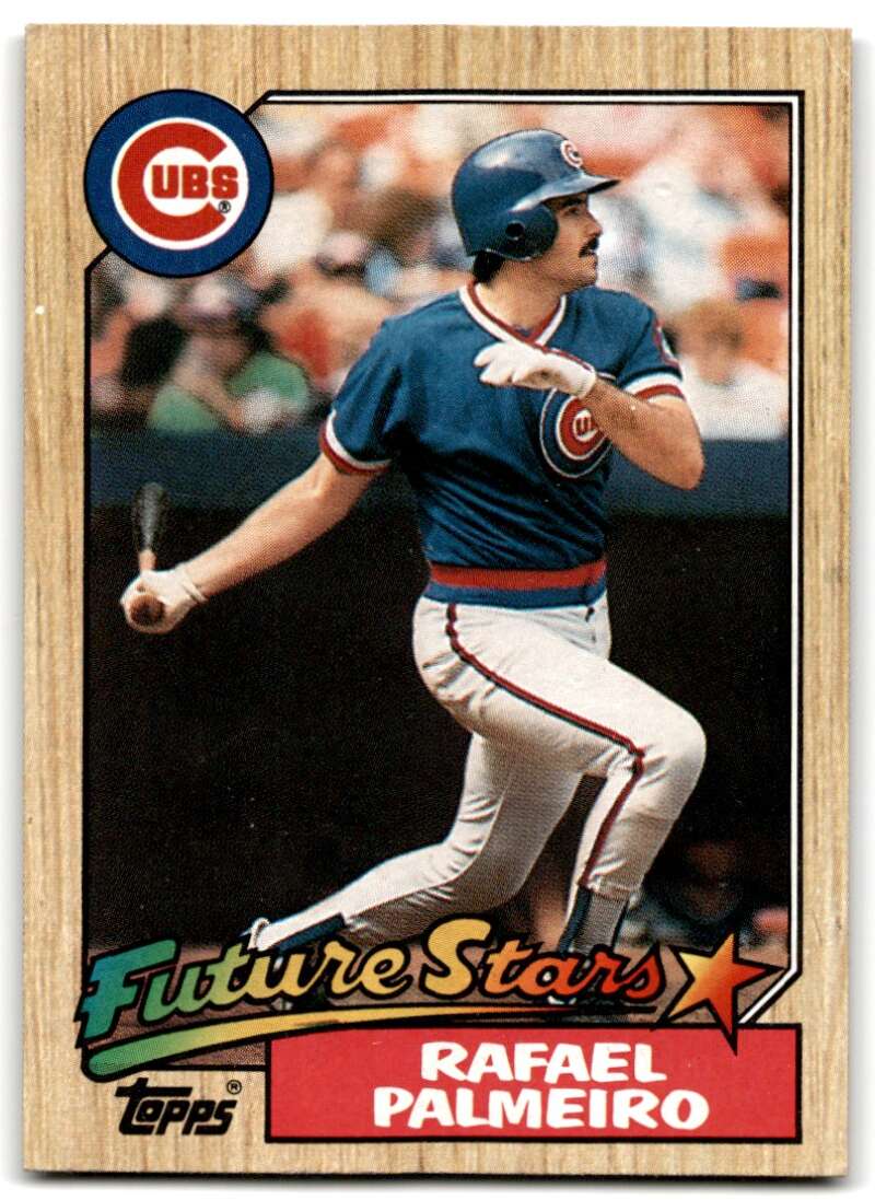 1987 Topps #634 Rafael Palmeiro RC Rookie Cubs Image 1