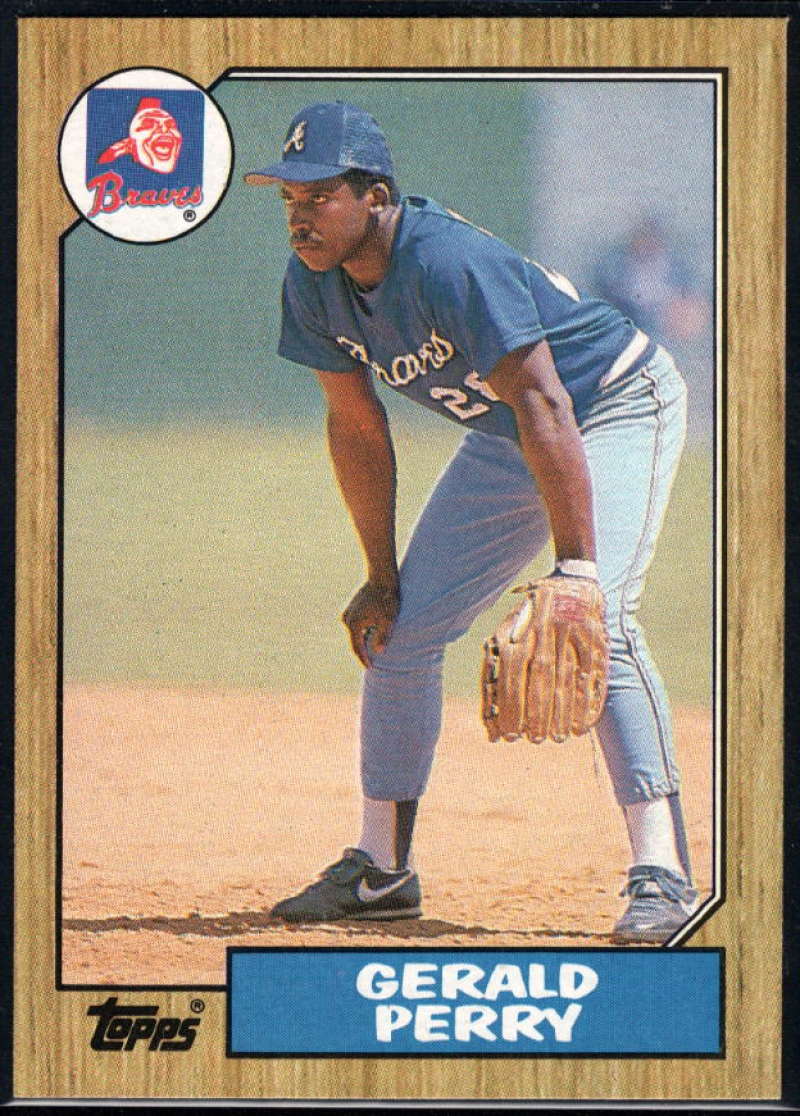 1987 Topps #639 Gerald Perry Braves Image 1