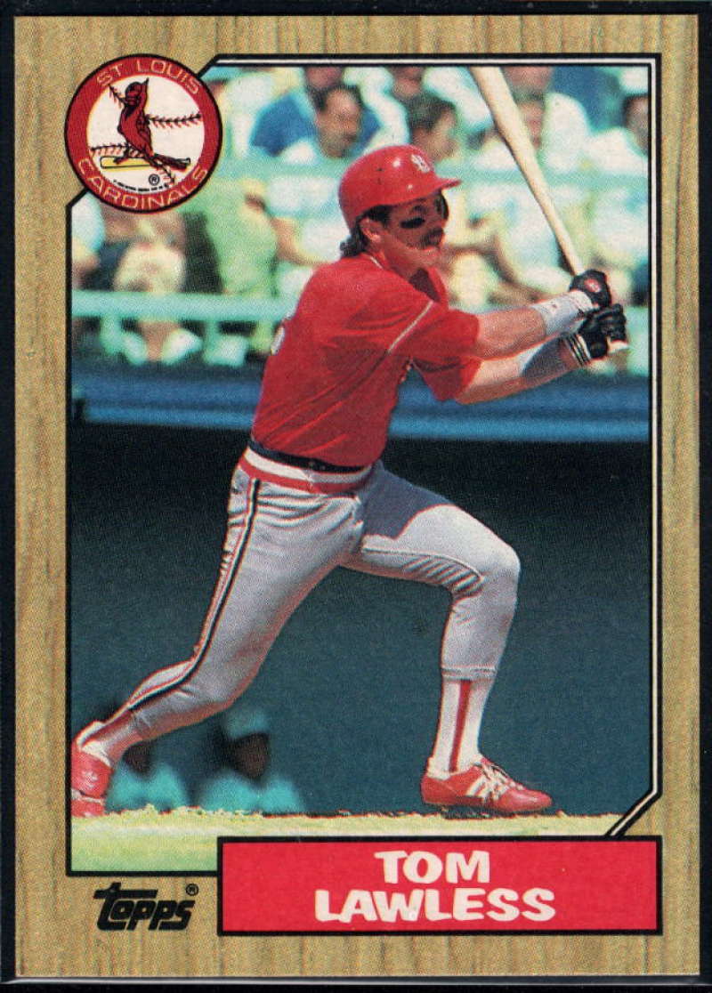 1987 Topps #647 Tom Lawless Cardinals Image 1