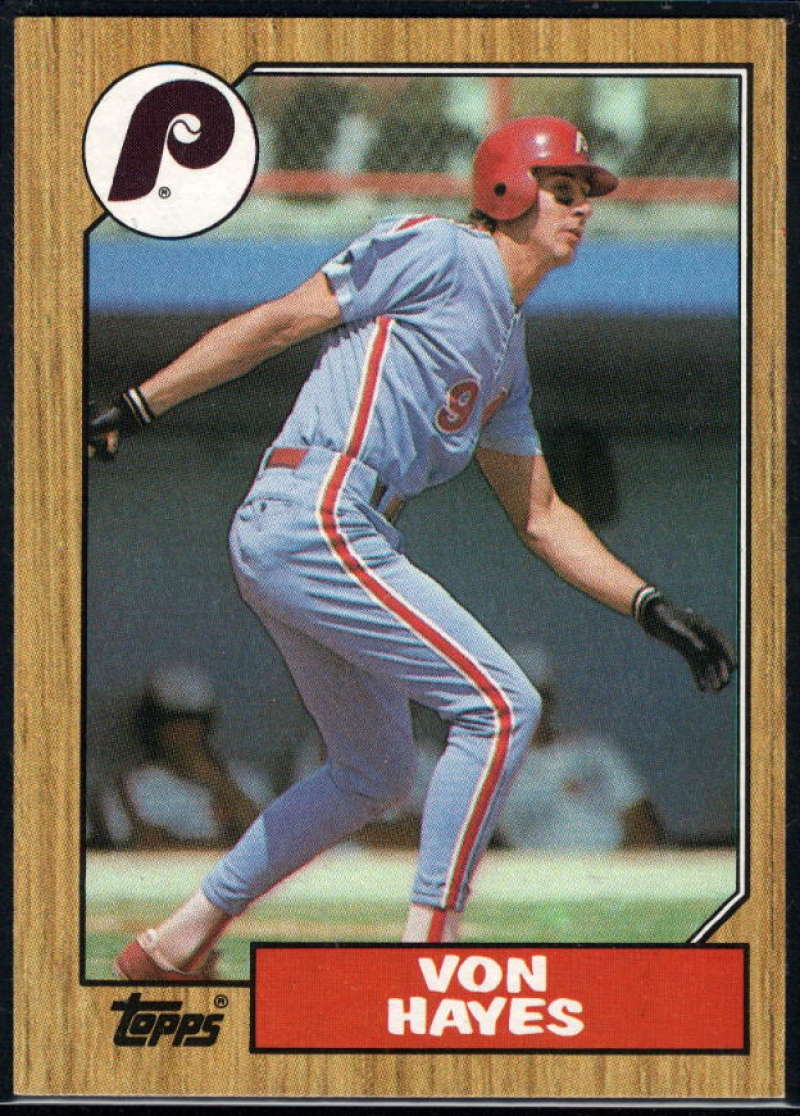 1987 Topps #666 Von Hayes Phillies Image 1