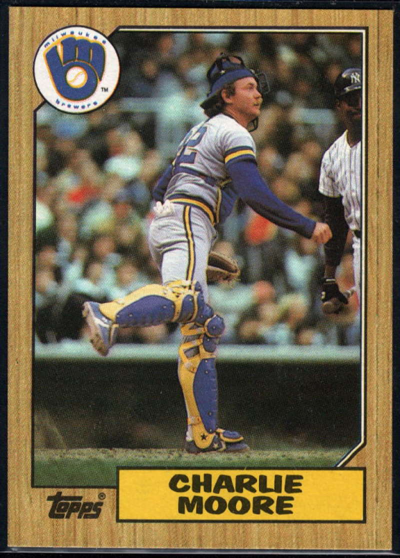 1987 Topps #676 Charlie Moore Brewers Image 1