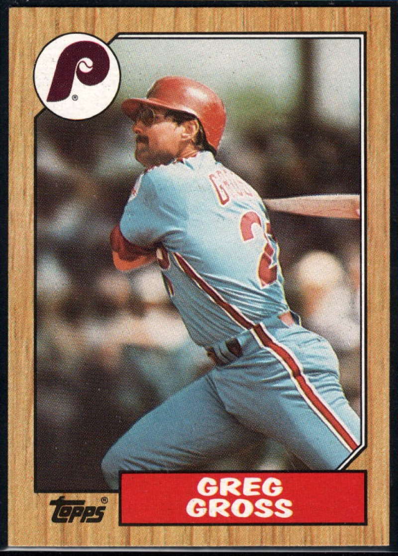 1987 Topps #702 Greg Gross Phillies Image 1