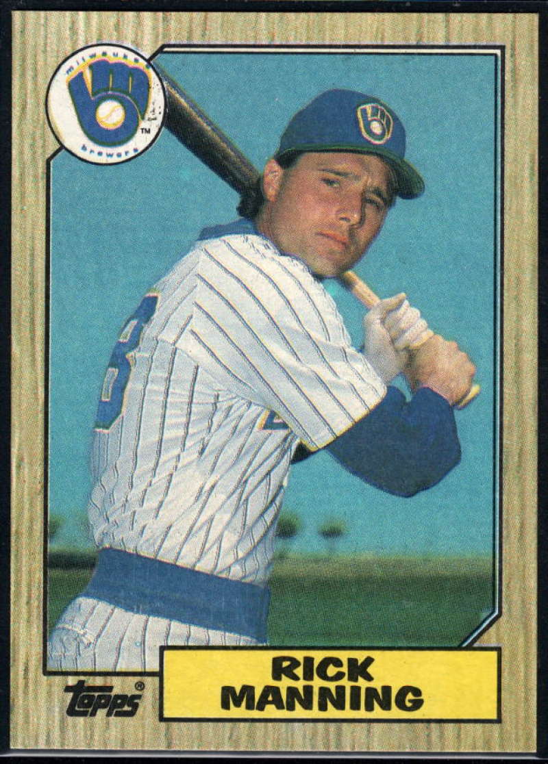 1987 Topps #706 Rick Manning Brewers Image 1