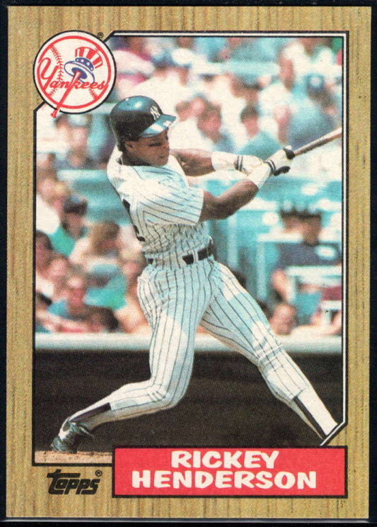 1987 Topps #735 Rickey Henderson Yankees