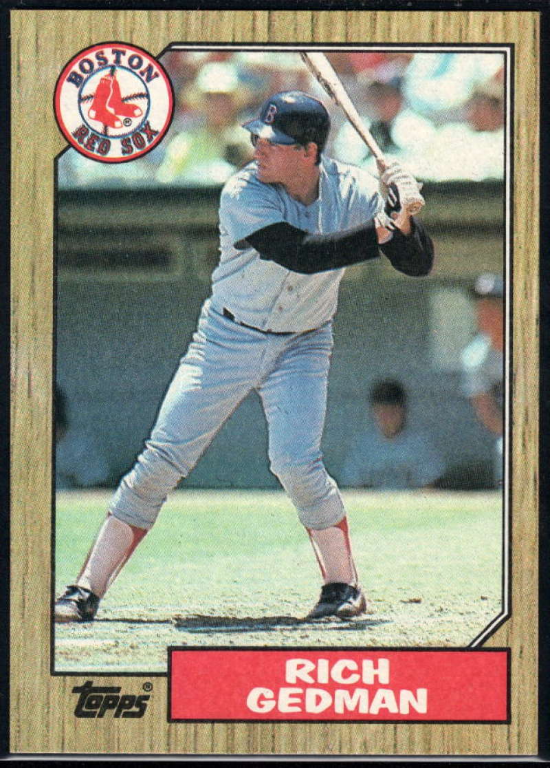 1987 Topps #740 Rich Gedman Red Sox Image 1