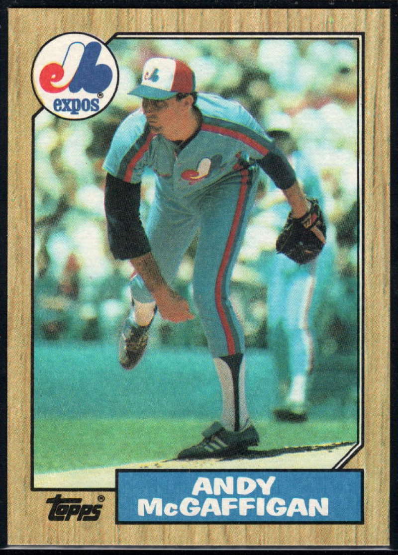 1987 Topps #742 Andy McGaffigan Expos Image 1