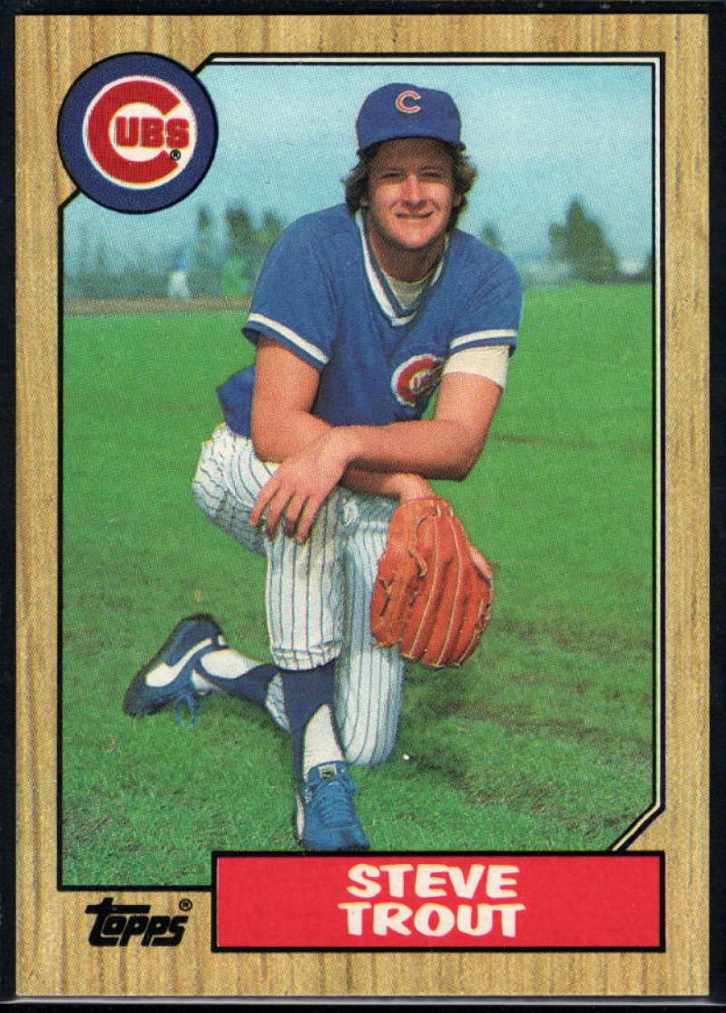 1987 Topps #750 Steve Trout Cubs Image 1