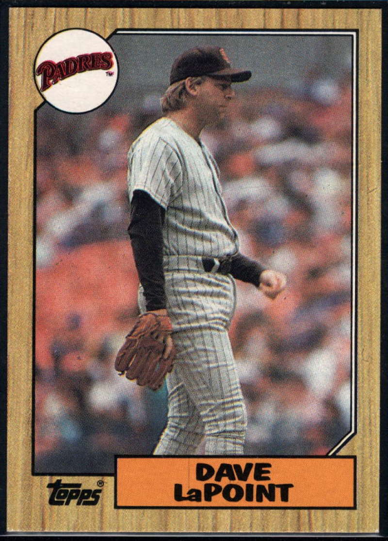 1987 Topps #754 Dave LaPoint Padres Image 1