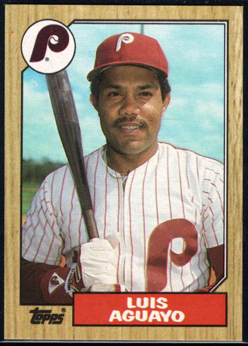 1987 Topps #755 Luis Aguayo Phillies Image 1