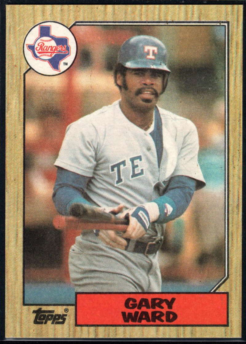 1987 Topps #762 Gary Ward Rangers Image 1