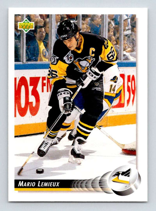 1992-93 Upper Deck Hockey  #26 Mario Lemieux  Pittsburgh Penguins  Image 1