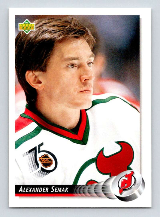 1992-93 Upper Deck Hockey  #45 Alexander Semak  New Jersey Devils  Image 1