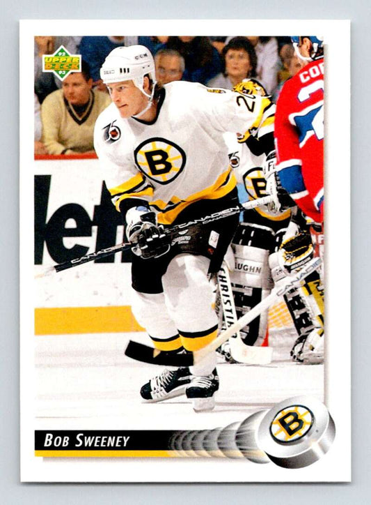 1992-93 Upper Deck Hockey  #47 Bob Sweeney  Boston Bruins  Image 1