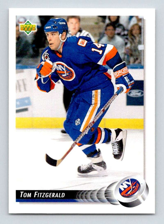 1992-93 Upper Deck Hockey  #52 Tom Fitzgerald  New York Islanders  Image 1