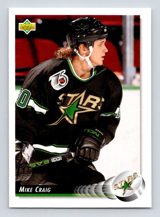 1992-93 Upper Deck Hockey  #65 Mike Craig  Minnesota North Stars  Image 1