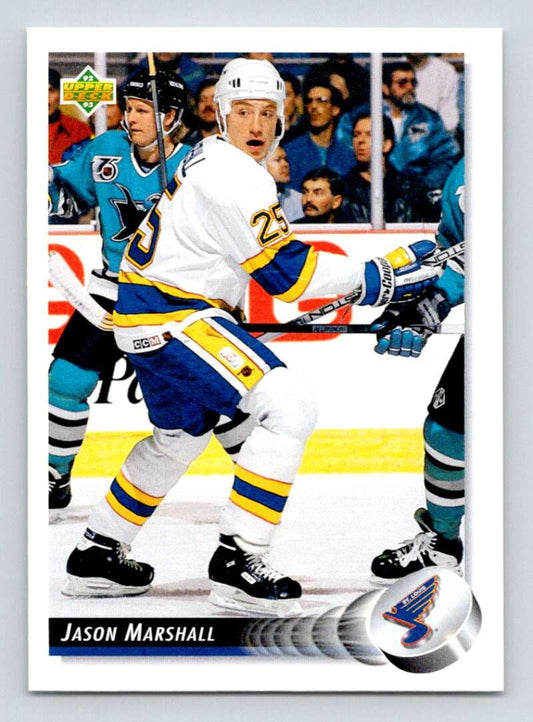 1992-93 Upper Deck Hockey  #68 Jason Marshall  St. Louis Blues  Image 1
