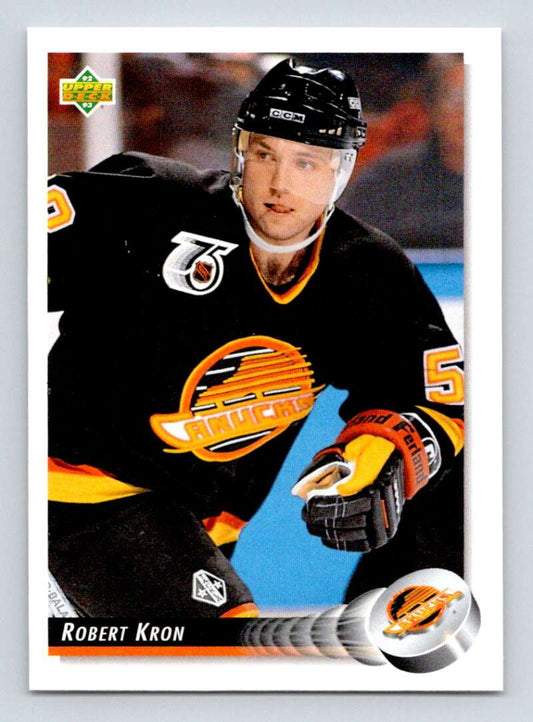 1992-93 Upper Deck Hockey  #69 Robert Kron  Vancouver Canucks  Image 1