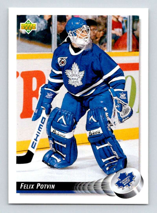 1992-93 Upper Deck Hockey  #79 Felix Potvin  Toronto Maple Leafs  Image 1