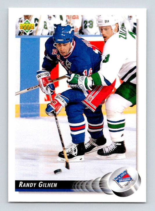 1992-93 Upper Deck Hockey  #82 Randy Gilhen  New York Rangers  Image 1