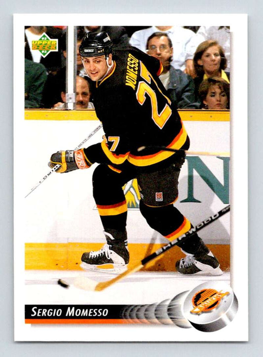 1992-93 Upper Deck Hockey  #85 Sergio Momesso  Vancouver Canucks  Image 1