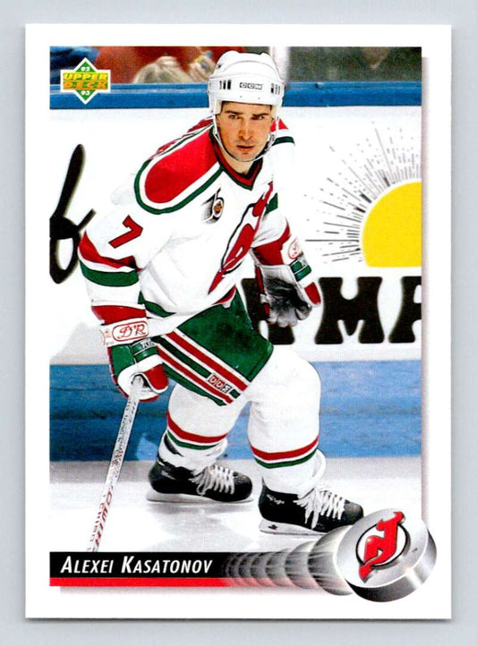 1992-93 Upper Deck Hockey  #96 Alexei Kasatonov  New Jersey Devils  Image 1