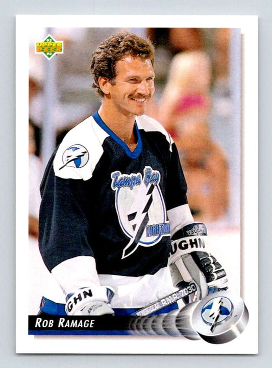 1992-93 Upper Deck Hockey  #105 Rob Ramage  Tampa Bay Lightning  Image 1