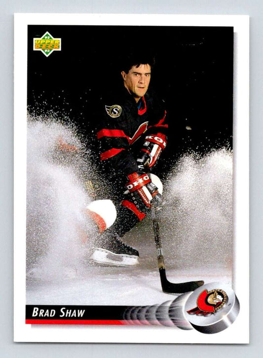 1992-93 Upper Deck Hockey  #109 Brad Shaw  Ottawa Senators  Image 1