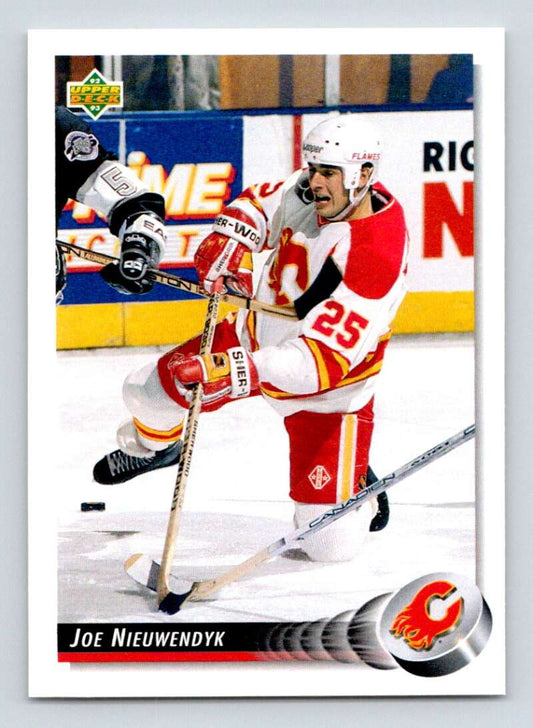 1992-93 Upper Deck Hockey  #128 Joe Nieuwendyk  Calgary Flames  Image 1